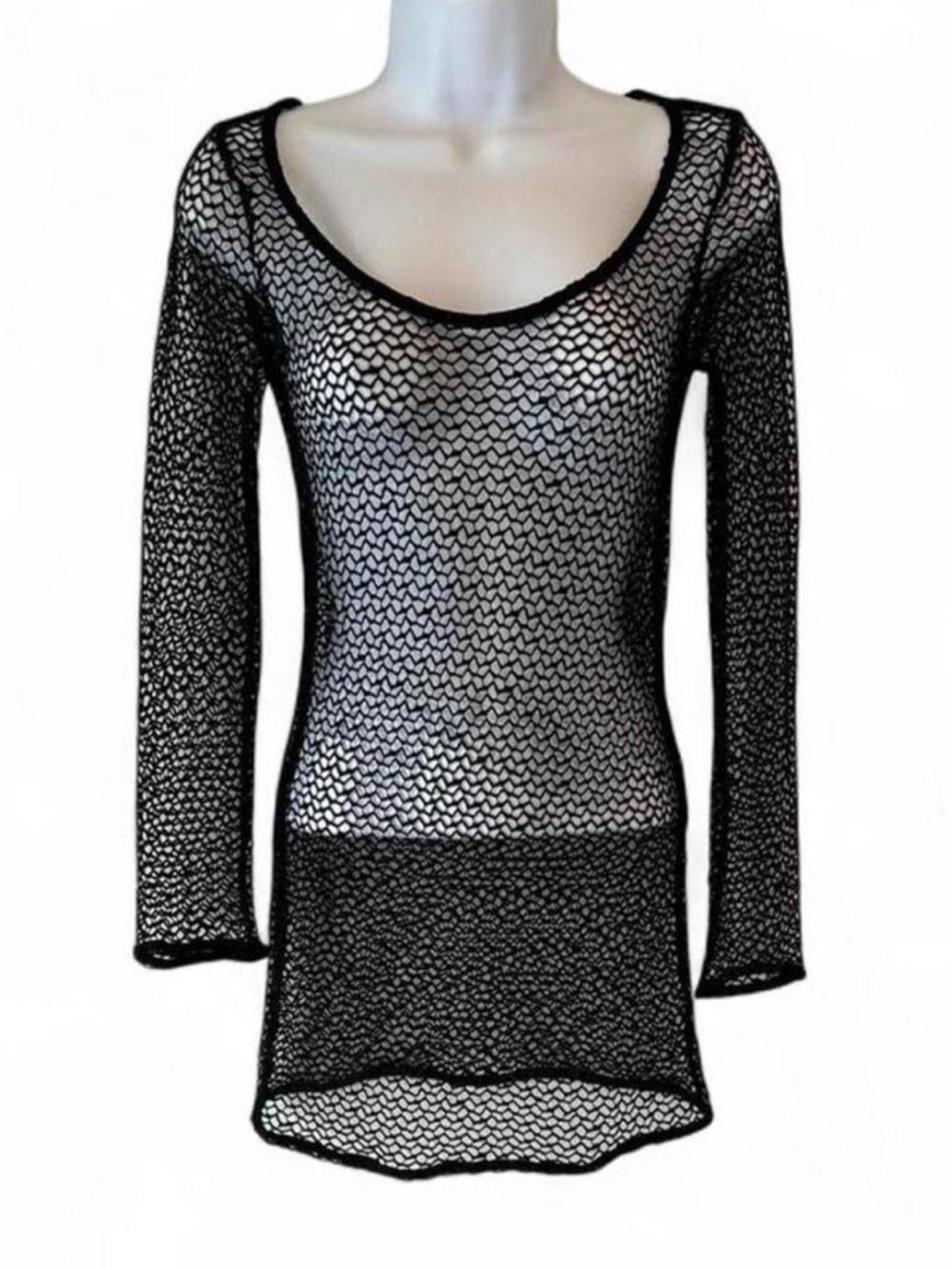 Y2K Goth Rave Punk Bodycon Wet Seal Fishnet Top